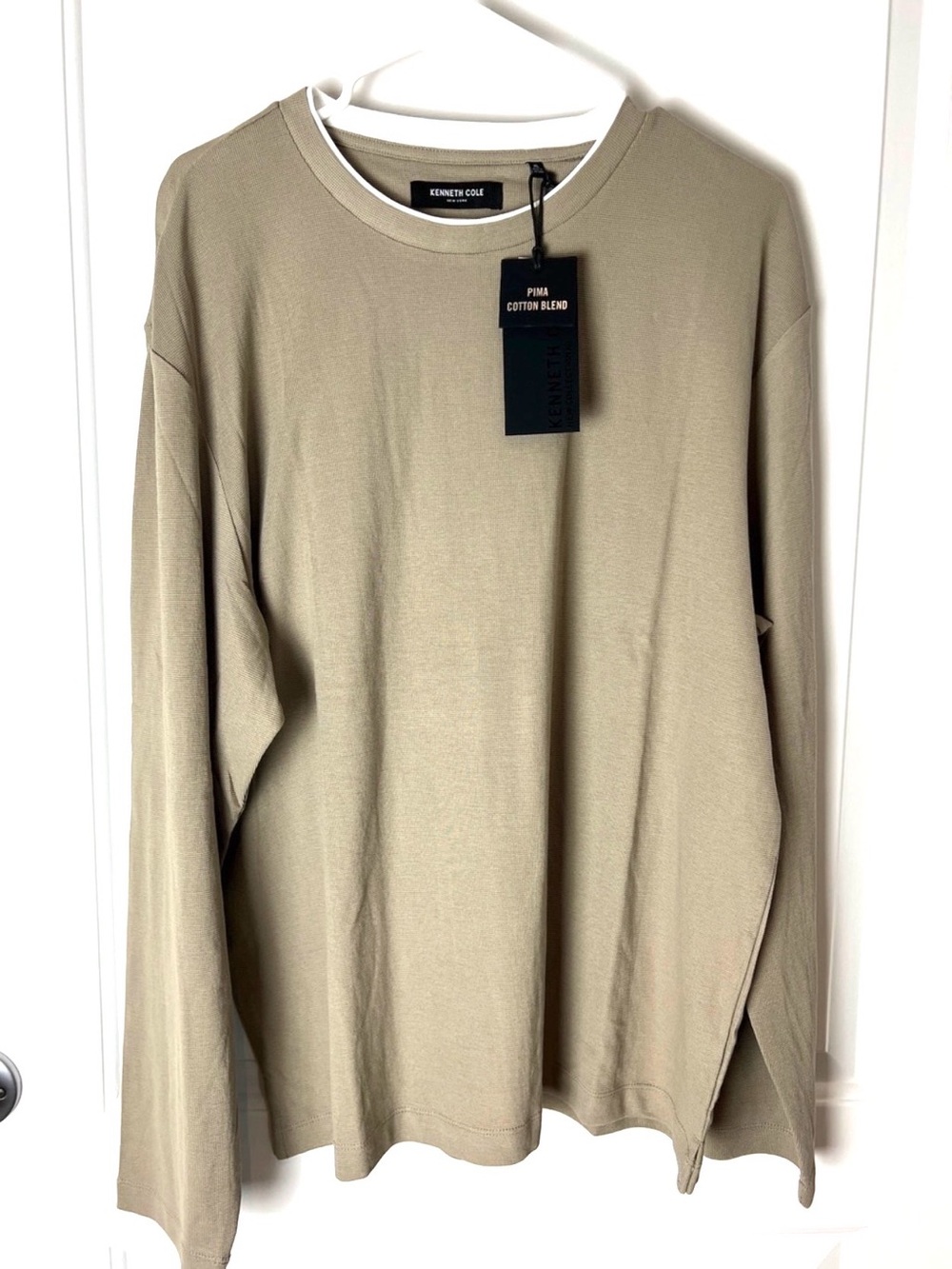 Kenneth Cole Men's Crewneck Sweater — Taupe/Beige